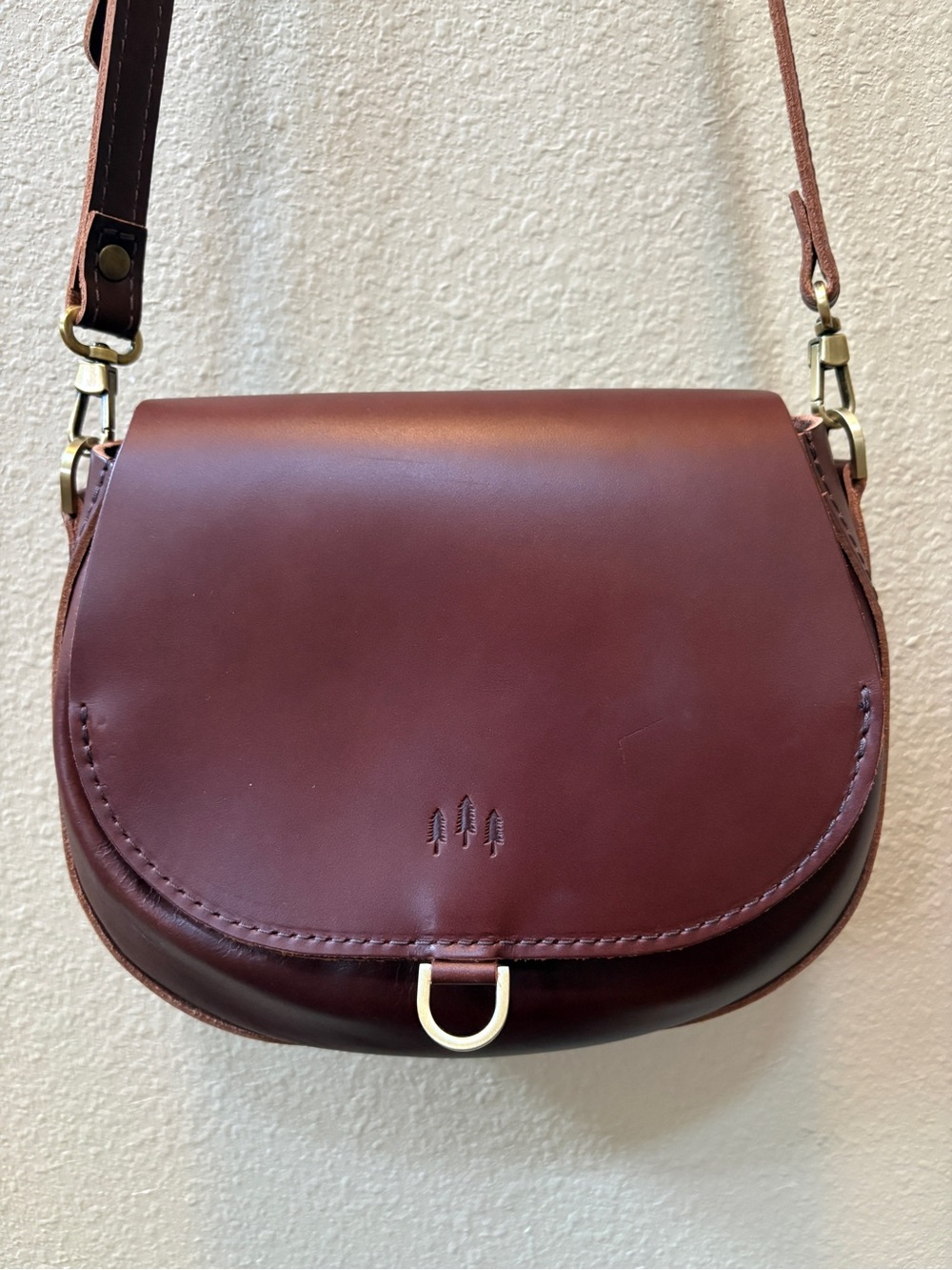 Portland Leather Monaco Chocolate Brown Crossbody - Picture 2 of 5